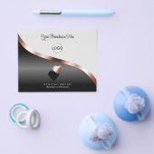 ライトグレーブラック波状バラ金ゴールドデコールハートロゴ チラシ (シングル)