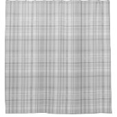 ライトグレープレイドパターンシミニマルックデザイン シャワーカーテン (正面)