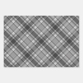 ライトグレープレイドレッドライトグリーンクリスマス ラッピングペーパーシート (正面)