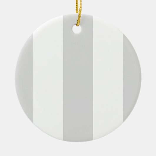 ライトグレーホワイト巨大ストライプ セラミックオーナメント (正面)