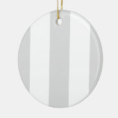 ライトグレーホワイト巨大ストライプ セラミックオーナメント (左)