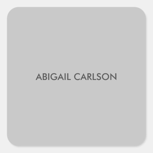 ライトグレーミニマリスト平野モダン スクエアシール (正面)