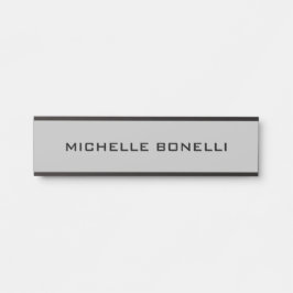 ライトグレーミニマル主義シンプル読みモダンやすい サインプレート