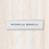 ライトグレーミニマル主義シンプル読みモダンやすい サインプレート (正面)