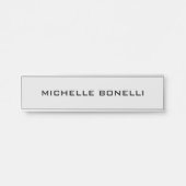 ライトグレーミニマル主義シンプル読みモダンやすい サインプレート (正面)