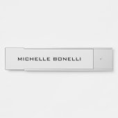 ライトグレーミニマル主義シンプル読みモダンやすい サインプレート (正面)