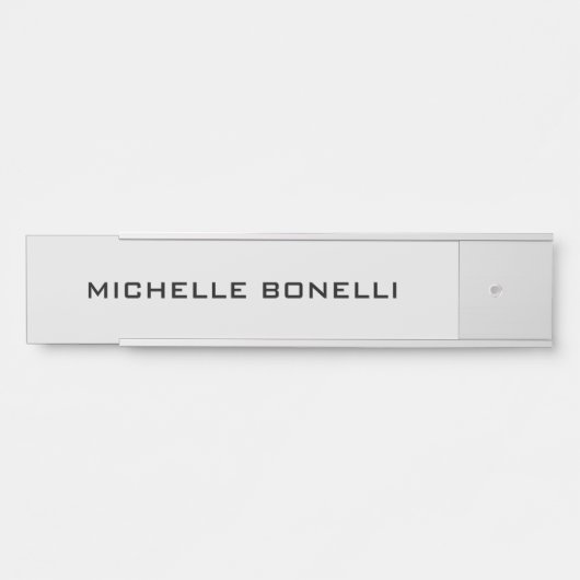 ライトグレーミニマル主義シンプル読みモダンやすい サインプレート (正面)