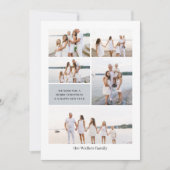 ライトグレーモダンニュートラル5枚エレガント写真 シーズンカード (正面)