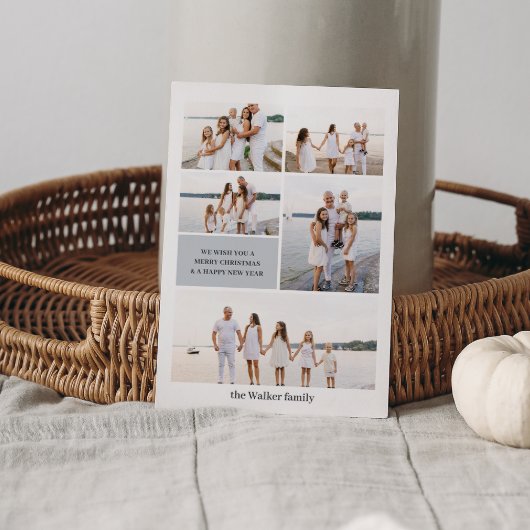 ライトグレーモダンニュートラル5枚エレガント写真 シーズンカード