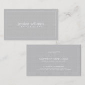 ライトグレーリネンプリント 名刺 (正面/裏面)
