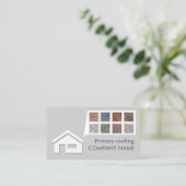 ライトグレールーフィング&建築カード 名刺 (スタンド正面)
