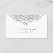 ライトグレーレースアポイントメントカード 予約カード (裏面)