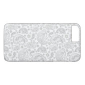ライトグレーヴィンテージペイズリー Case-Mate iPhoneケース (裏面(横))