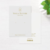 ライトグレーヴィンテージモノグラムイヤリングディスプレイカード (デスク)