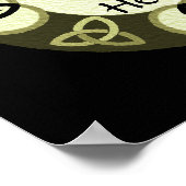 ライトグレー三位一体とブラックフィッシュモノグラム ポスター (角)