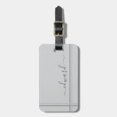 ライトグレー名前をカスタムする ラゲッジタグ (正面縦)