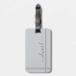 ライトグレー名前をカスタムする ラゲッジタグ