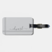 ライトグレー名前をカスタムする ラゲッジタグ (裏面横)