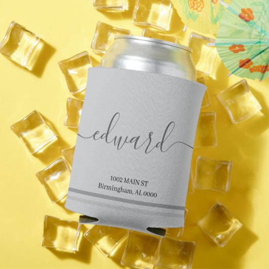 ライトグレー名前をカスタムする 缶クーラー (インサイチュ 夏)
