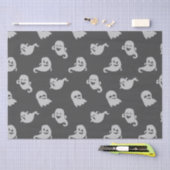 ライトグレー幽霊ダークグレーハロウィーン 薄葉紙 (クラフト)