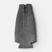 ライトグレー幾何学的メッシュパターンモノグラム ボトルクーラー (裏面)