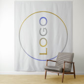 ライトグレー背景のシングルロゴ - ビジネス用 タペストリー (インサイチュ)