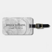 ライトグレー花崗岩の石 ラゲッジタグ (正面横)