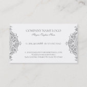 ライトグレー華美ヴィンテージマンダラ渦巻き 名刺 (裏面)