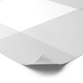 ライトグレー ギンガム ウェルカムサイン ポスター (角)