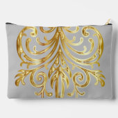 ライトグレー、クリスマスプレゼント機関®大 アクセサリーポーチ (裏面)