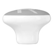 ライトグレー&グレイイニシャルモダンモノグラム セラミックノブ (側面)