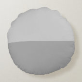 ライトグレー&グレイイニシャルモダンモノグラム ラウンドクッション (裏面)