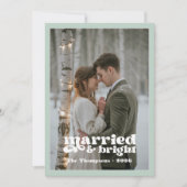 ライトグレー＆シルバーグリーン 新婚夫婦のクリスマス シーズンカード (正面)