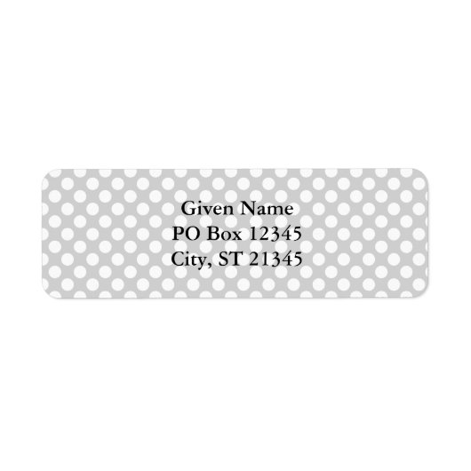 ライトグレー（ドット付） ラベル (正面)