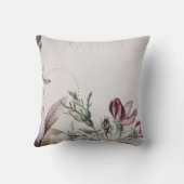 ライトグレー&ブルゴーニュシンプルバラフローラ クッション (裏面)