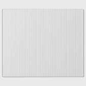 ライトグレー & ホワイトのストライプ ラッピングペーパー (フラット)