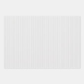 ライトグレー & ホワイト ストライプ ラッピングペーパーシート (正面3)