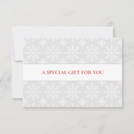 ライトグレー ホワイト スノーフレーク クリスマス スペシャル (正面)