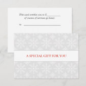 ライトグレー ホワイト スノーフレーク クリスマス スペシャル (正面/裏面)