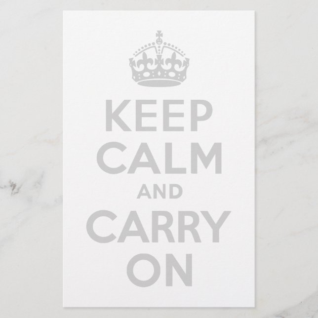 ライトグレーKeep Calm and Carry On (正面)