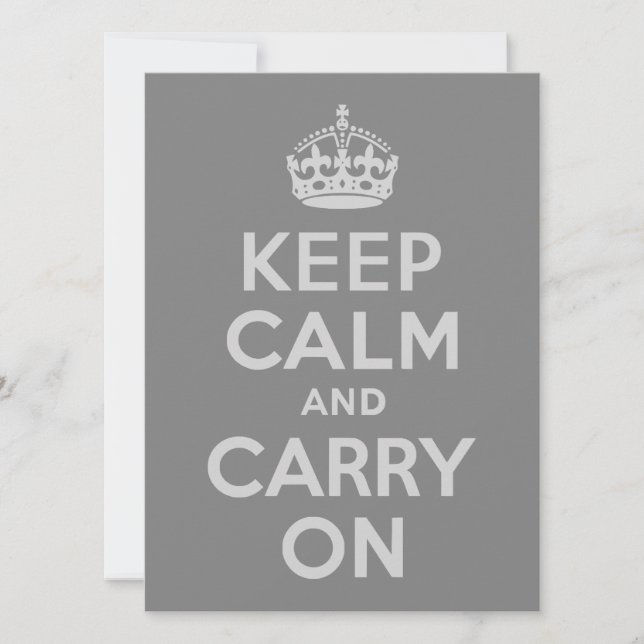 ライトグレーKeep Calm and Carry On (正面)