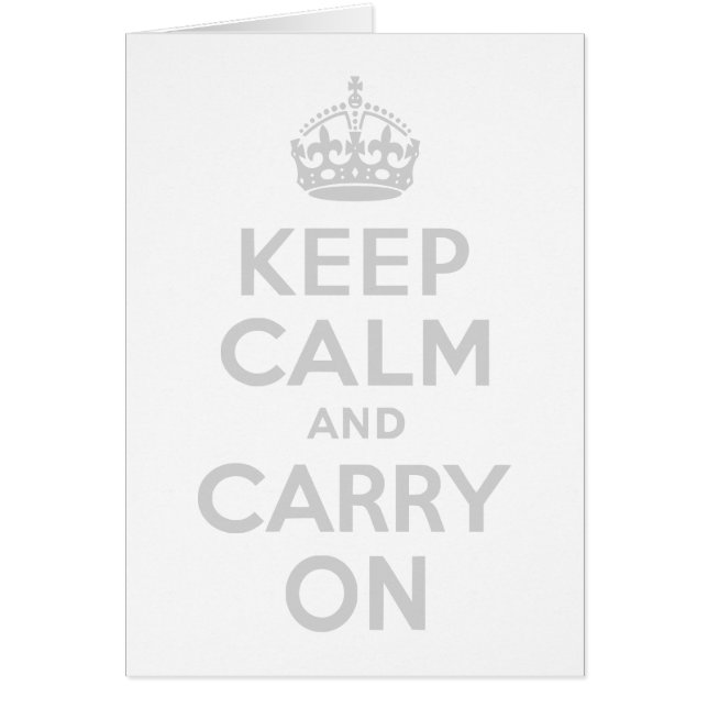 ライトグレーKeep Calm and Carry On (正面)