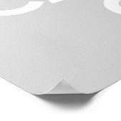 ライトグレーKeep Calm and Carry On ポスター (角)