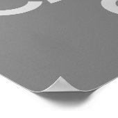 ライトグレーKeep Calm and Carry On ポスター (角)