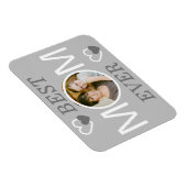 ライトグレ最高のーマママパーソナライズされた写真 マグネット (右側)