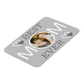 ライトグレ最高のーマママパーソナライズされた写真 マグネット (左側)