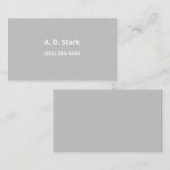 ライトグレ無地のイのミニマルな名刺 名刺 (正面/裏面)