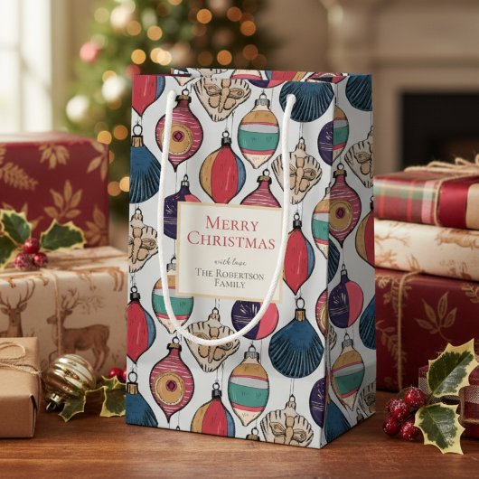 ライトグ素朴レイクリスマスオーナメント スモールペーパーバッグ