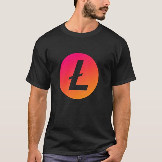 ライトコイン LTC コイン ムーン ライトコイン 暗号通貨 Tシャツ (正面)
