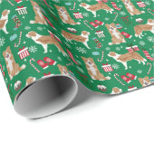 ライトコリー縁どドグクリスマス ラッピングペーパー (ロールコーナー)